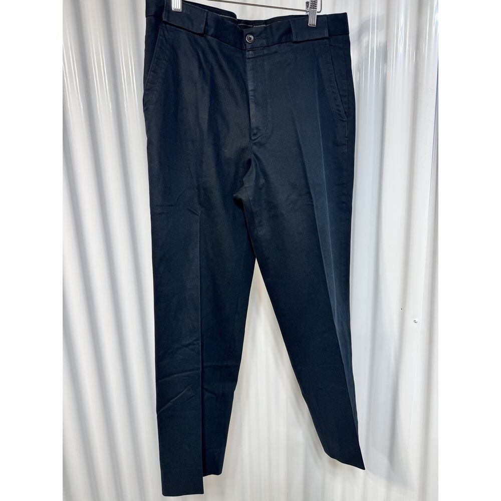 Ermenegildo Zegna Italian Cotton Pants Mens 34 Blue Straight Leg